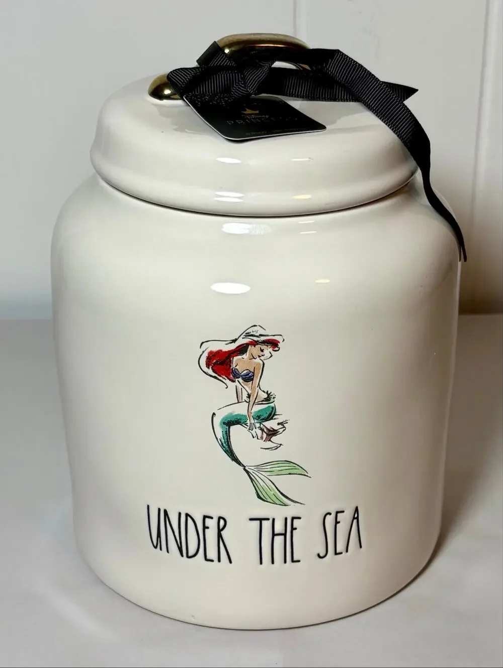 Rae Dunn Little Mermaid Ariel Under the Sea Cookie Jar Large Canister